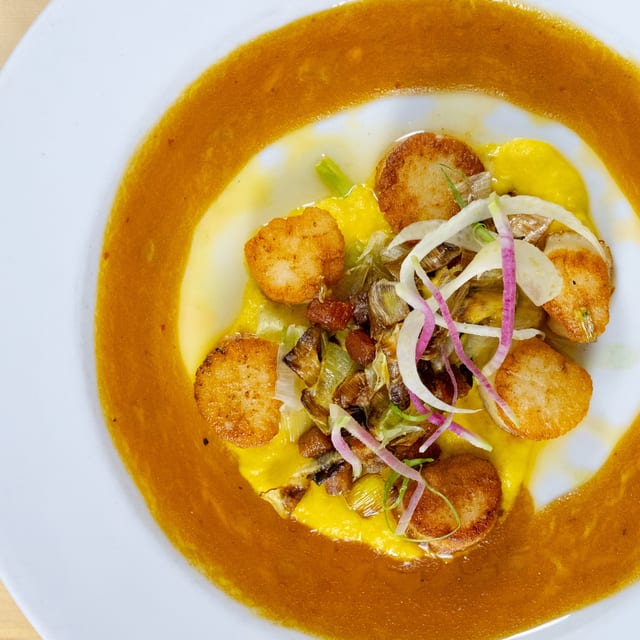 Pan Seared Sea Scallops.