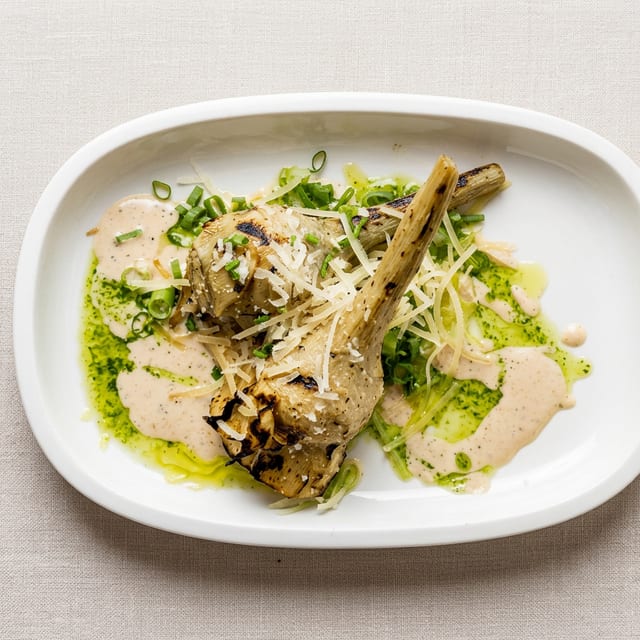 Marinated Grilled Artichoke.